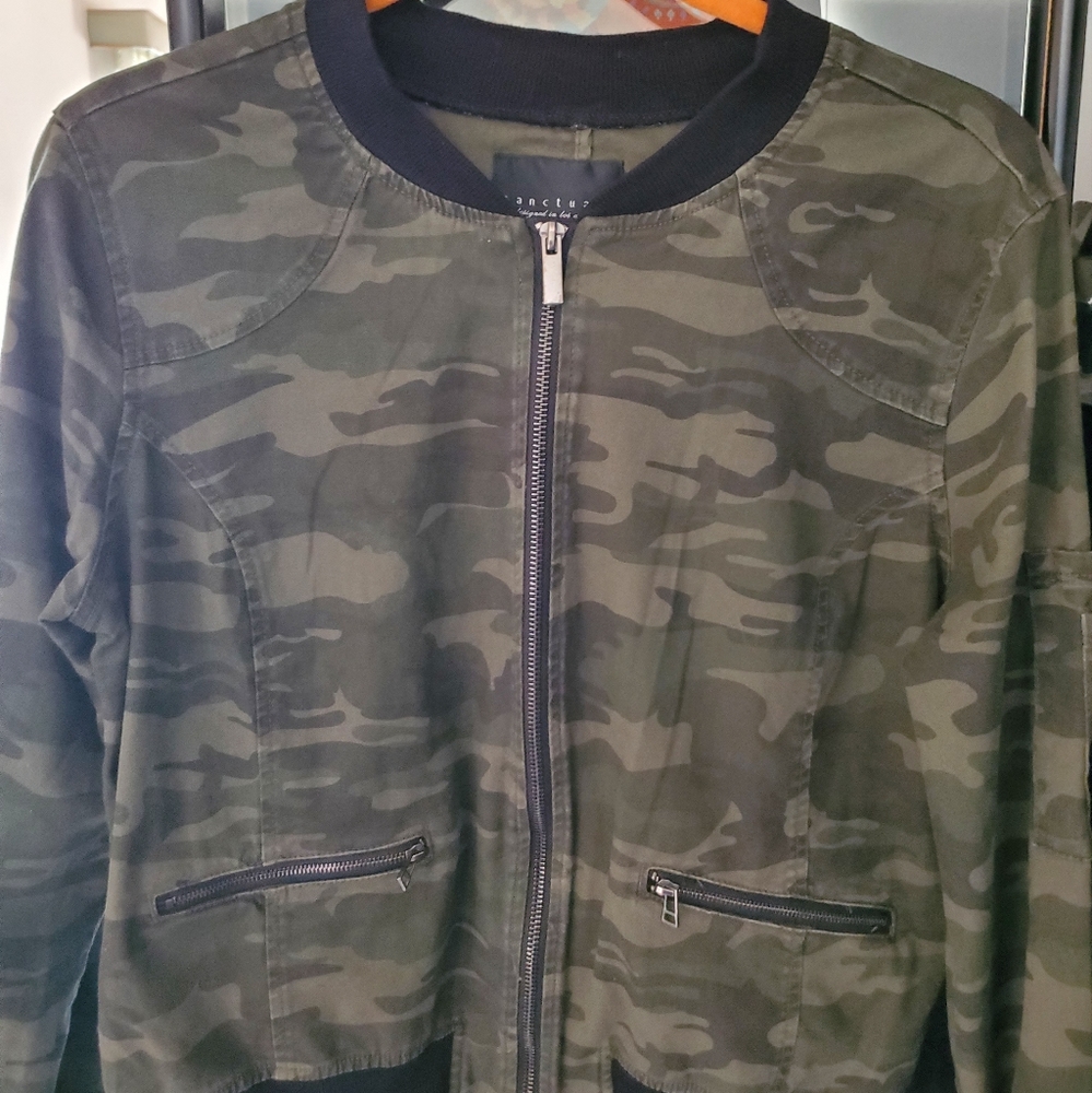 Sanctuary Camo Bomber Jacket
